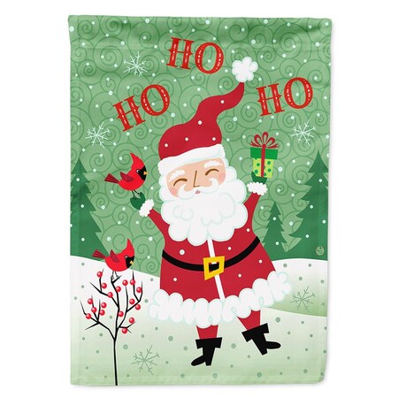 Carolines Treasures Merry Christmas Santa Claus Ho Ho Ho Garden Size Flag VHA3016GF